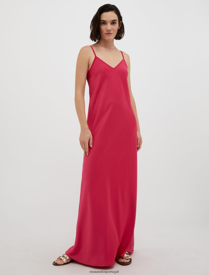 vestuário ponto MAX&Co. mulheres vestido envers em cetim Rosa choque B40R646