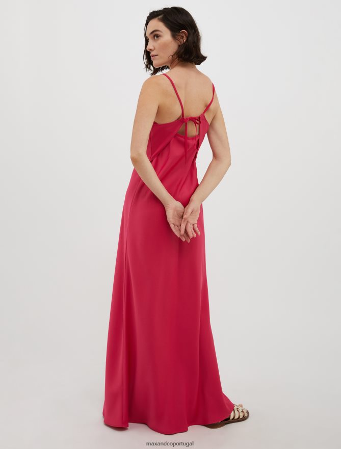 vestuário ponto MAX&Co. mulheres vestido envers em cetim Rosa choque B40R646