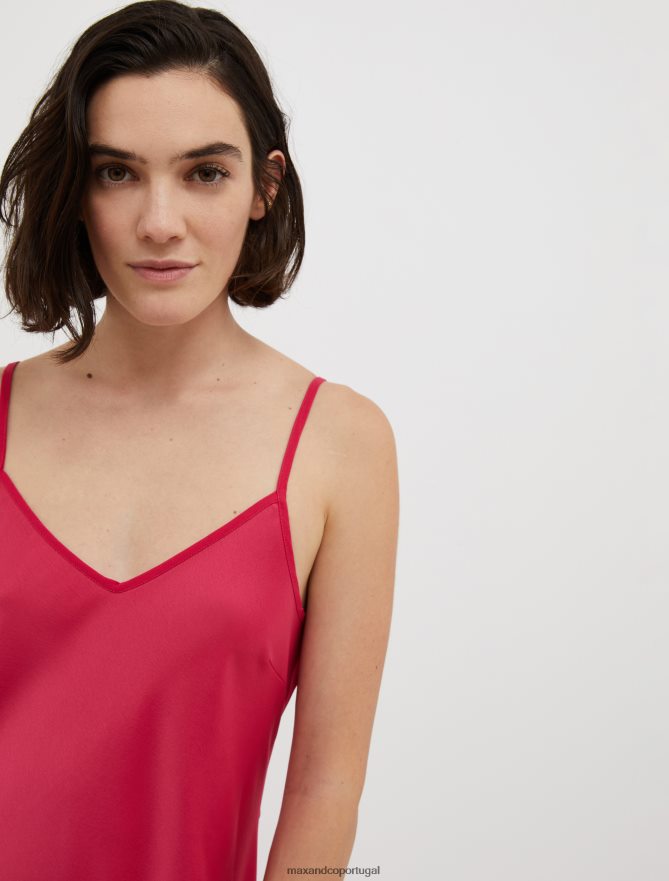 vestuário ponto MAX&Co. mulheres vestido envers em cetim Rosa choque B40R646