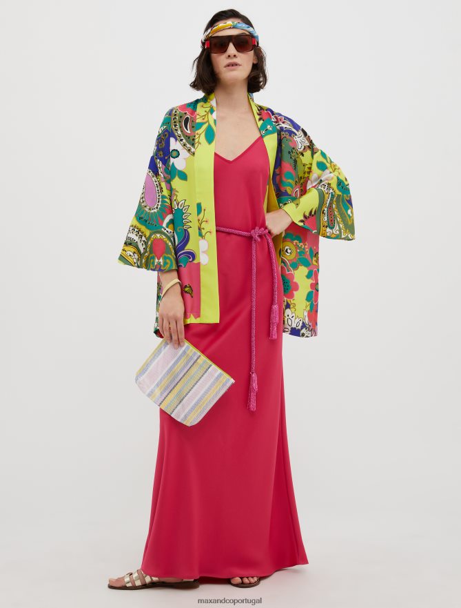 vestuário ponto MAX&Co. mulheres vestido envers em cetim Rosa choque B40R646