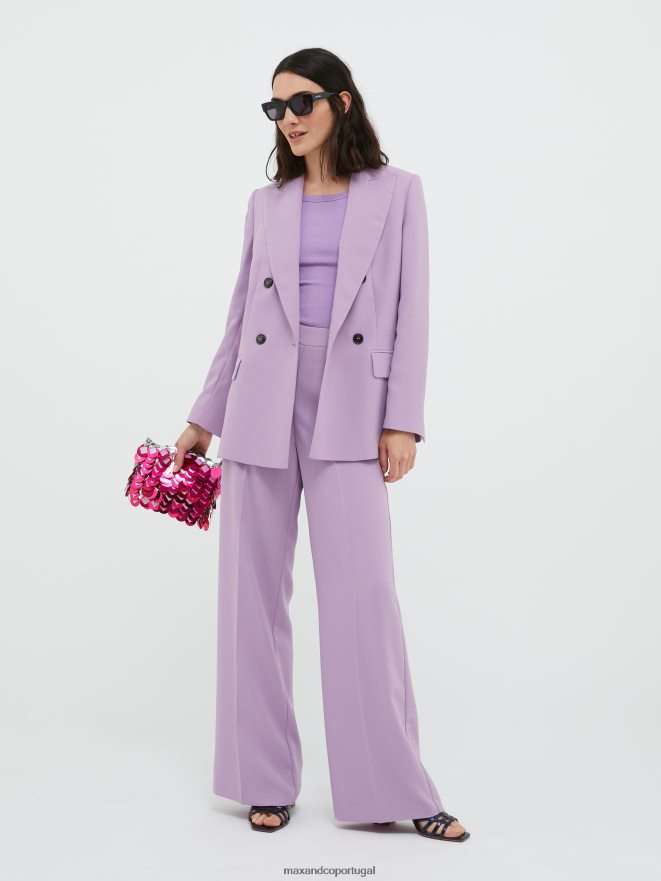 sapato ponto MAX&Co. mulheres sandálias de salto metálico azul da meia noite B40R64979